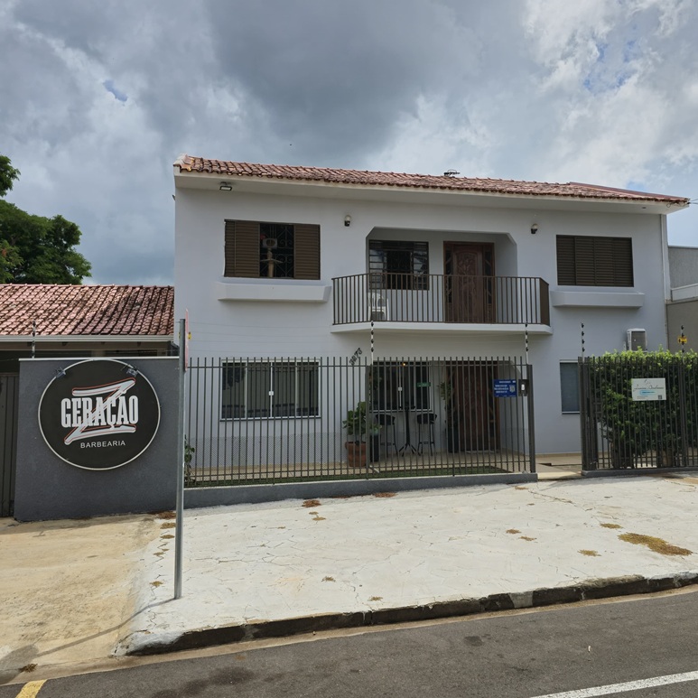 A fachada da barbearia Geração Z, em Umuarama SC.